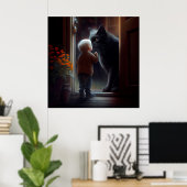 Poster Black Cat (Thuiskantoor)