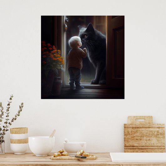 Poster Black Cat (Keuken)