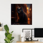Poster Black Cat (Thuiskantoor)