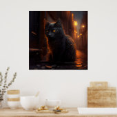 Poster Black Cat (Keuken)