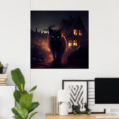 Poster Black Cat (Thuiskantoor)