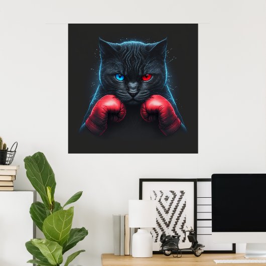 Poster Black Cat (Thuiskantoor)