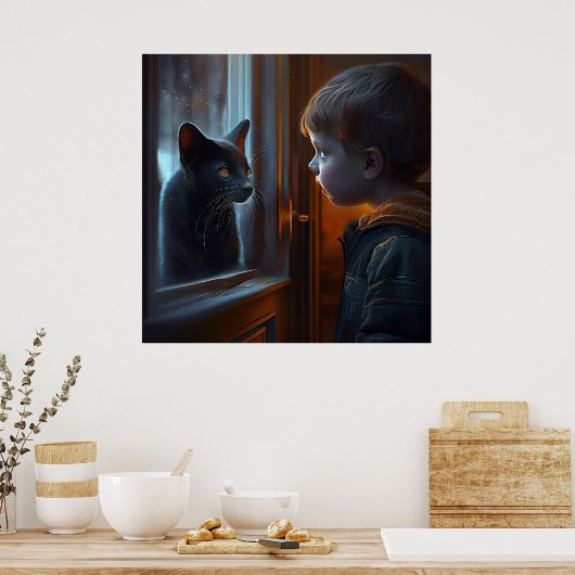 Poster Black Cat (Keuken)