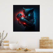 Poster Black Cat (Keuken)