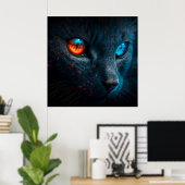 Poster Black Cat (Thuiskantoor)