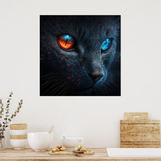 Poster Black Cat (Keuken)