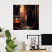 Poster Black Cat (Thuiskantoor)
