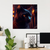Poster Black Cat (Thuiskantoor)