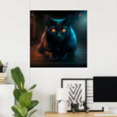Poster Black Cat (Thuiskantoor)