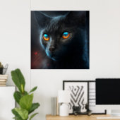 Poster Black Cat (Thuiskantoor)