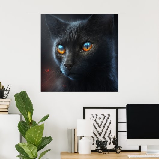 Poster Black Cat (Thuiskantoor)