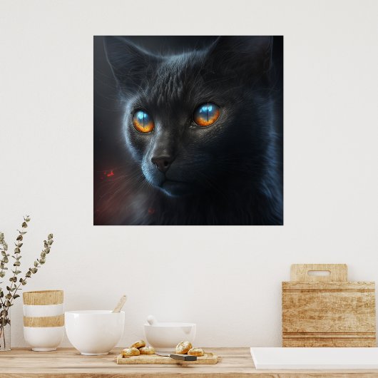 Poster Black Cat (Keuken)