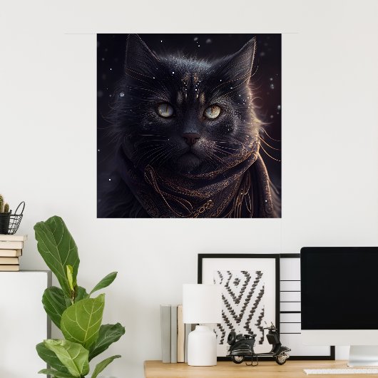Poster Black Cat (Thuiskantoor)