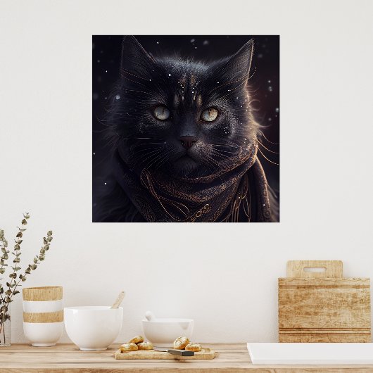 Poster Black Cat (Keuken)
