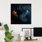 Poster Black Cat (Thuiskantoor)