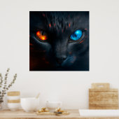 Poster Black Cat (Keuken)