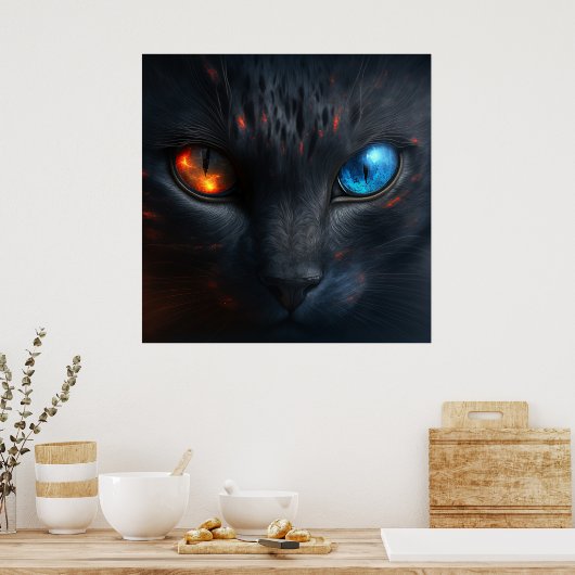 Poster Black Cat (Keuken)