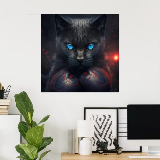 Poster Black Cat (Thuiskantoor)