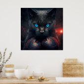 Poster Black Cat (Keuken)