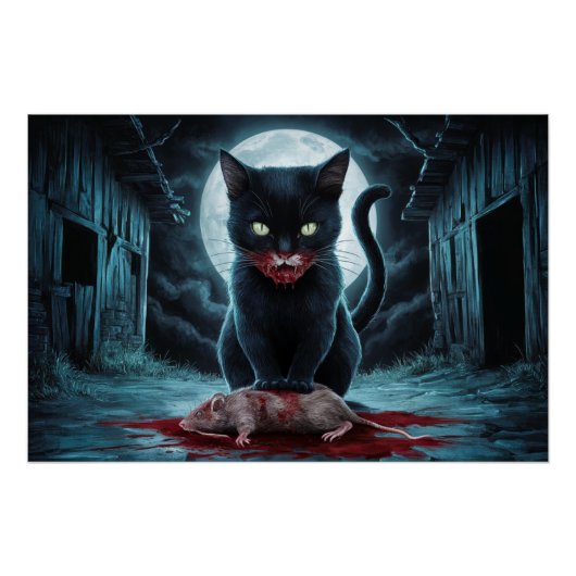 Poster Black Cat and Rat 02 (Voorkant)