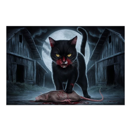 Poster Black Cat and Rat 05 (Voorkant)