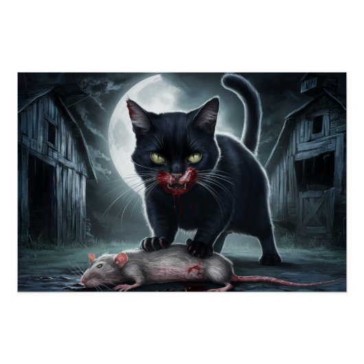 Poster Black Cat and Rat 07 (Voorkant)