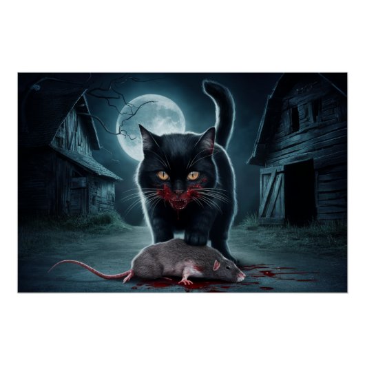 Poster Black Cat and Rat 09 (Voorkant)