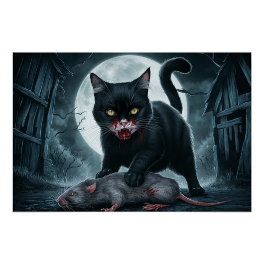 Poster Black Cat and Rat 10 (Voorkant)