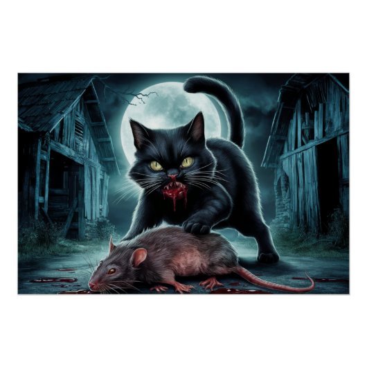 Poster Black Cat and Rat 11 (Voorkant)