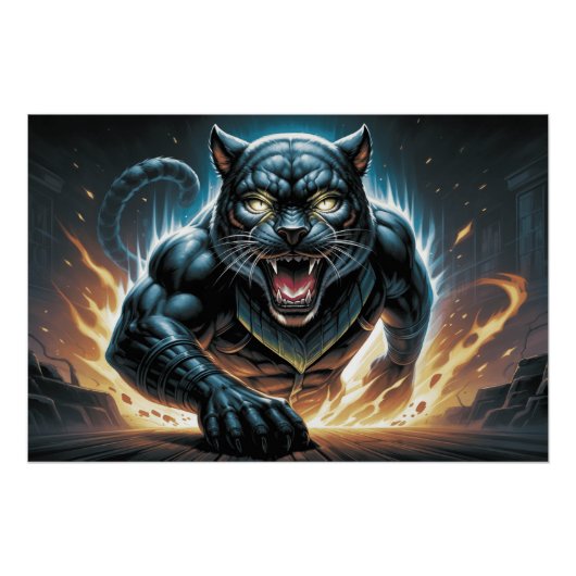 Poster Black Cat and Rat 11 H (Voorkant)