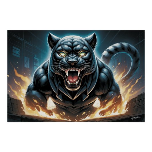 Poster Black Cat and Rat 11 I (Voorkant)