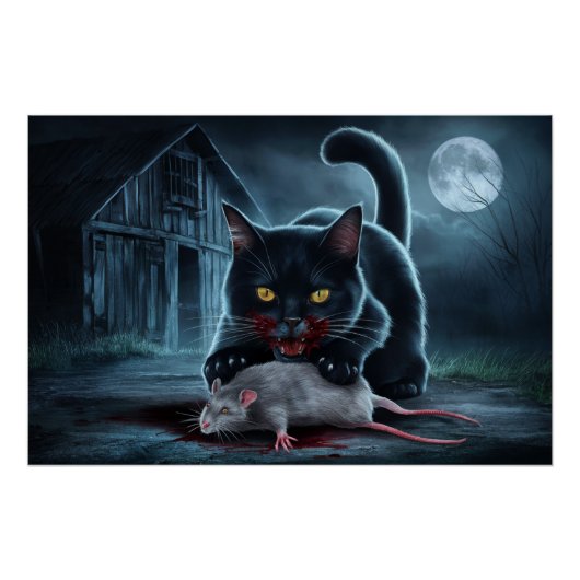 Poster Black Cat & Rat (Voorkant)