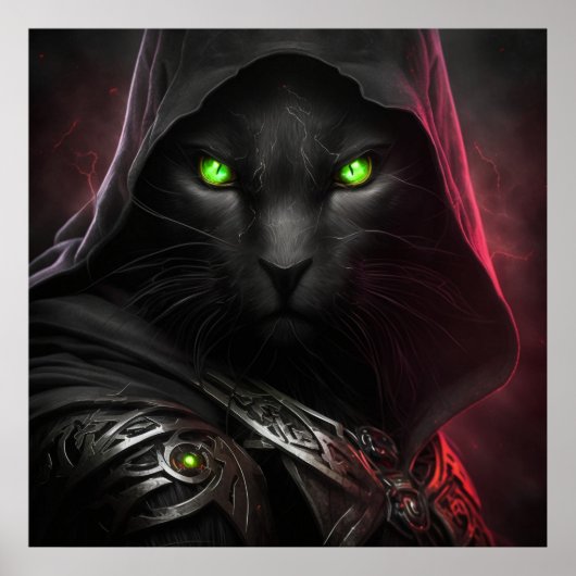 Poster Black Cat Warrior (Voorkant)