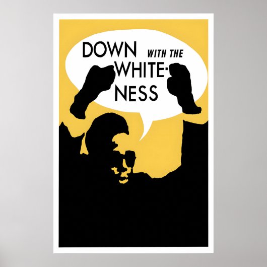 Poster Black Panther Weg met de blankheid! (Voorkant)