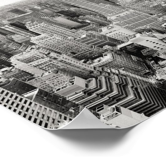 Poster Black & White New York Manhattan Skyline (Hoek)