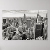 Poster Black & White New York Manhattan Skyline (Voorkant)