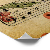 Poster-Bladmuziek Art-Deck the Halls Poster (Hoek)