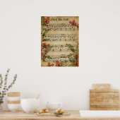Poster-Bladmuziek Art-Deck the Halls Poster (Keuken)