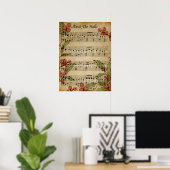 Poster-Bladmuziek Art-Deck the Halls Poster (Thuiskantoor)