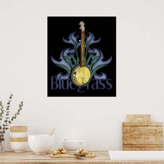 Poster Blaegrass Banjo Design (Keuken)