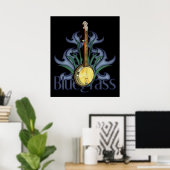 Poster Blaegrass Banjo Design (Thuiskantoor)