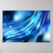 Poster-blauw Abstract Poster (Voorkant)
