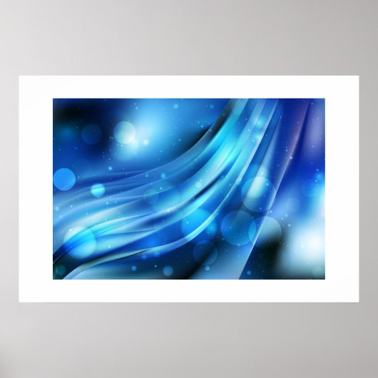 Poster-blauw Abstract Poster (Voorkant)