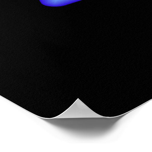 Poster blauw lasersymbool (Hoek)