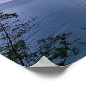 Poster blauw meer (Hoek)