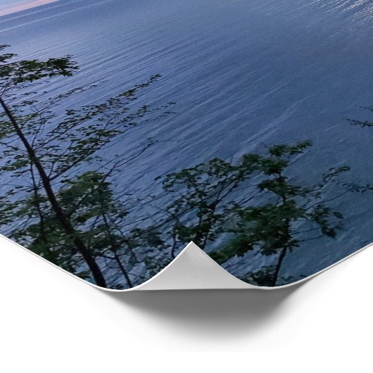 Poster blauw meer (Hoek)