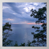 Poster blauw meer (Voorkant)