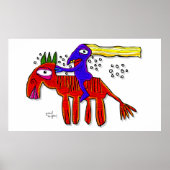 poster " blauwe amazone " (Voorkant)