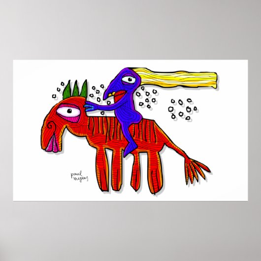 poster " blauwe amazone " (Voorkant)