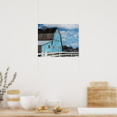 Poster Blauwe Barn (Keuken)